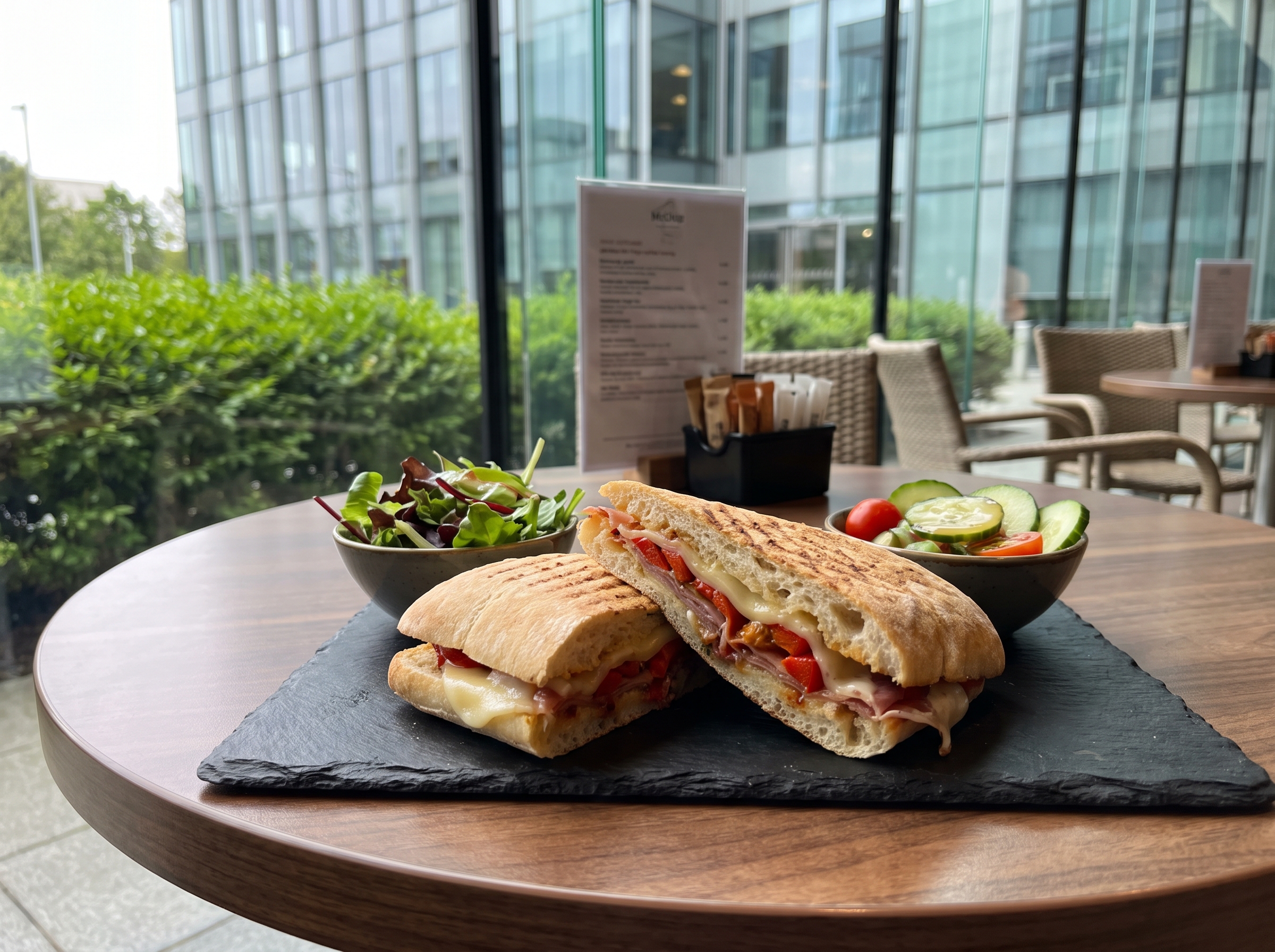 Baguettes and paninis with side salad
